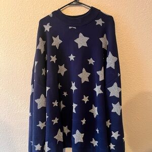 Coraline Starry Night Sweater - Navy and Silver